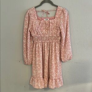 Speechless pink and White Smocked Ruffled Sundress